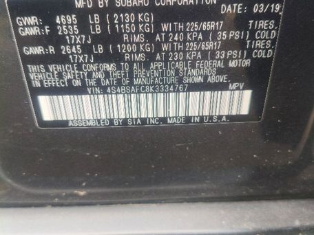 Subaru Outback, 2019 — 照片 2