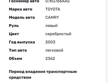 Toyota Camry, 2003 — фото 19