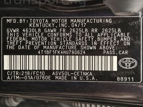 Toyota Camry, 2018 — фото 12